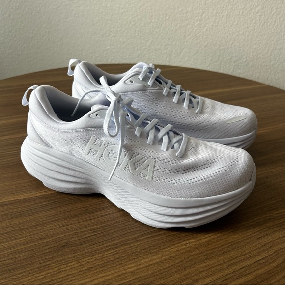 New Hoka Bondi 8 Sneakers White - Picture 2 of 5